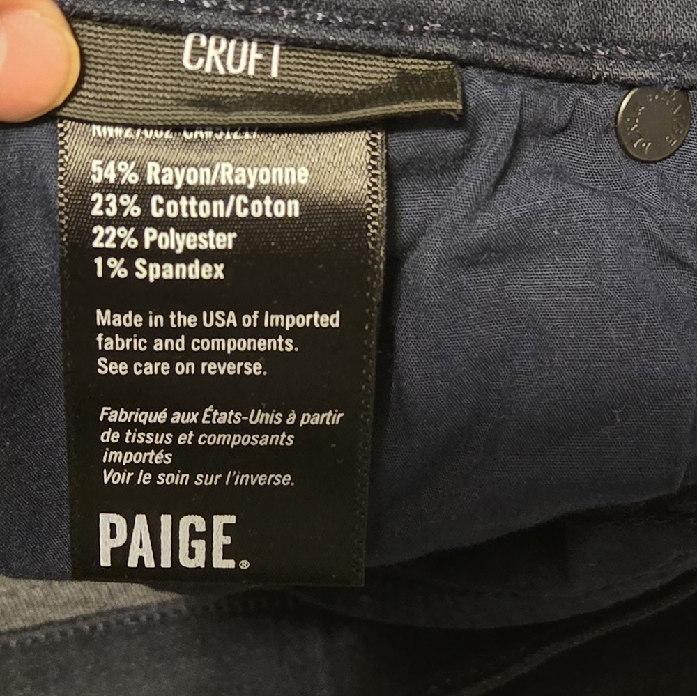 Paige Croft Skinny Fit Jeans in inkwell Size 29 Color Black - Picture 12 of 14